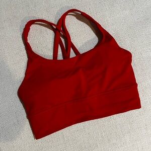 Lululemon Energy Longline Bra - Red - Size 4